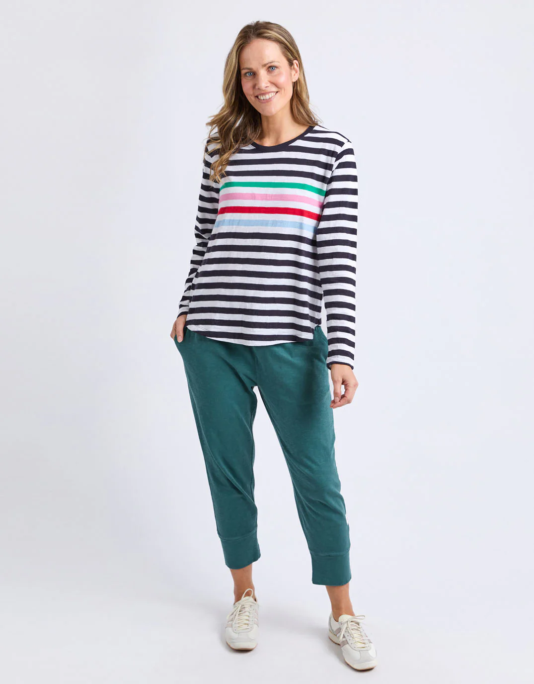3/4 Brunch Pant - Teal - Image 3