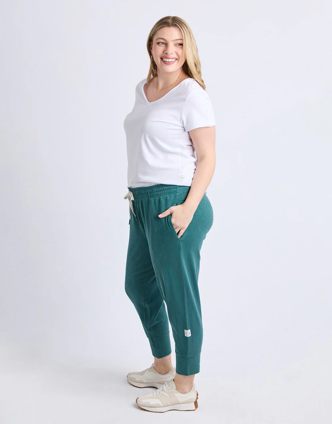 3/4 Brunch Pant - Teal - Image 4