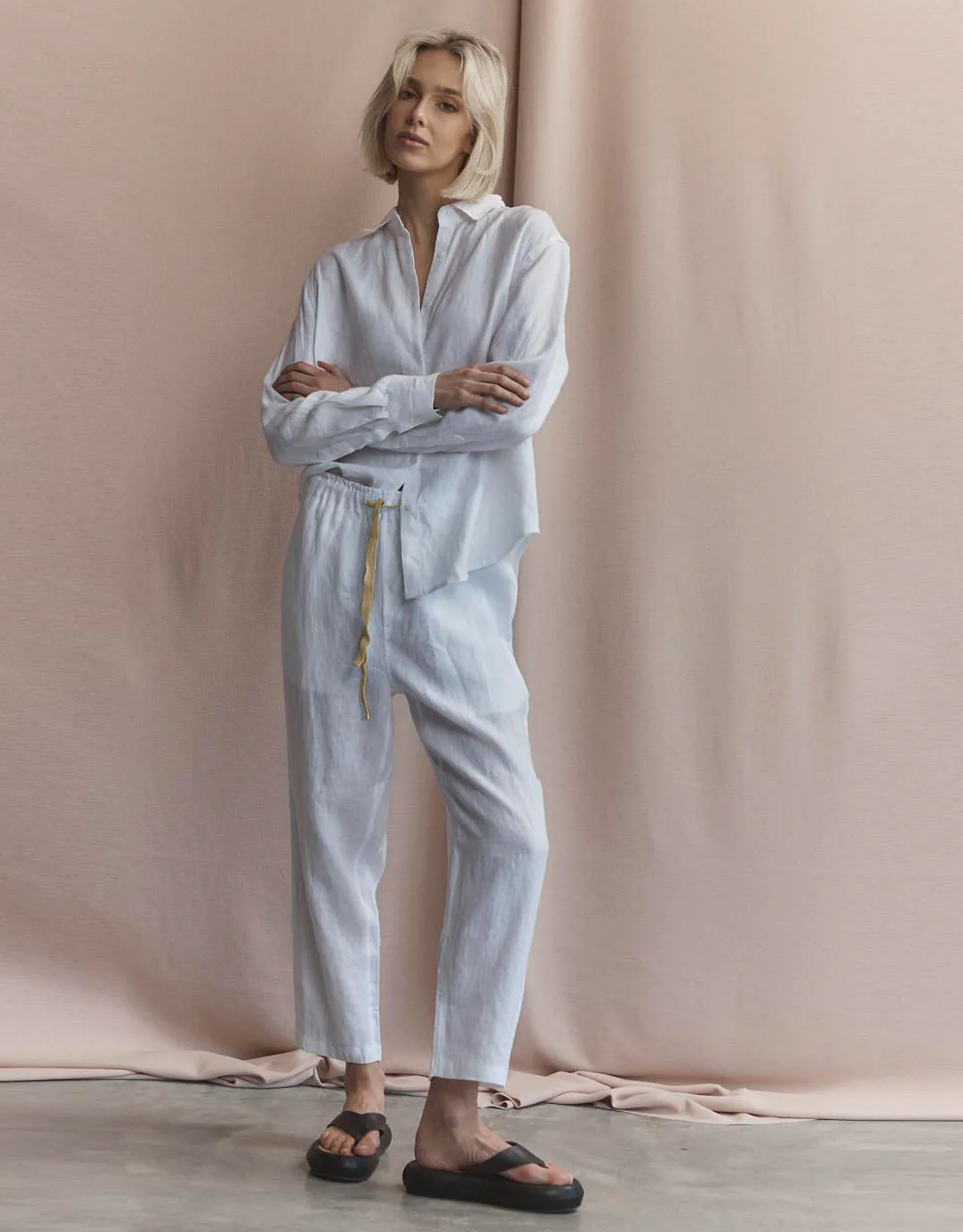 Abigail Linen Pant - White - Image 4