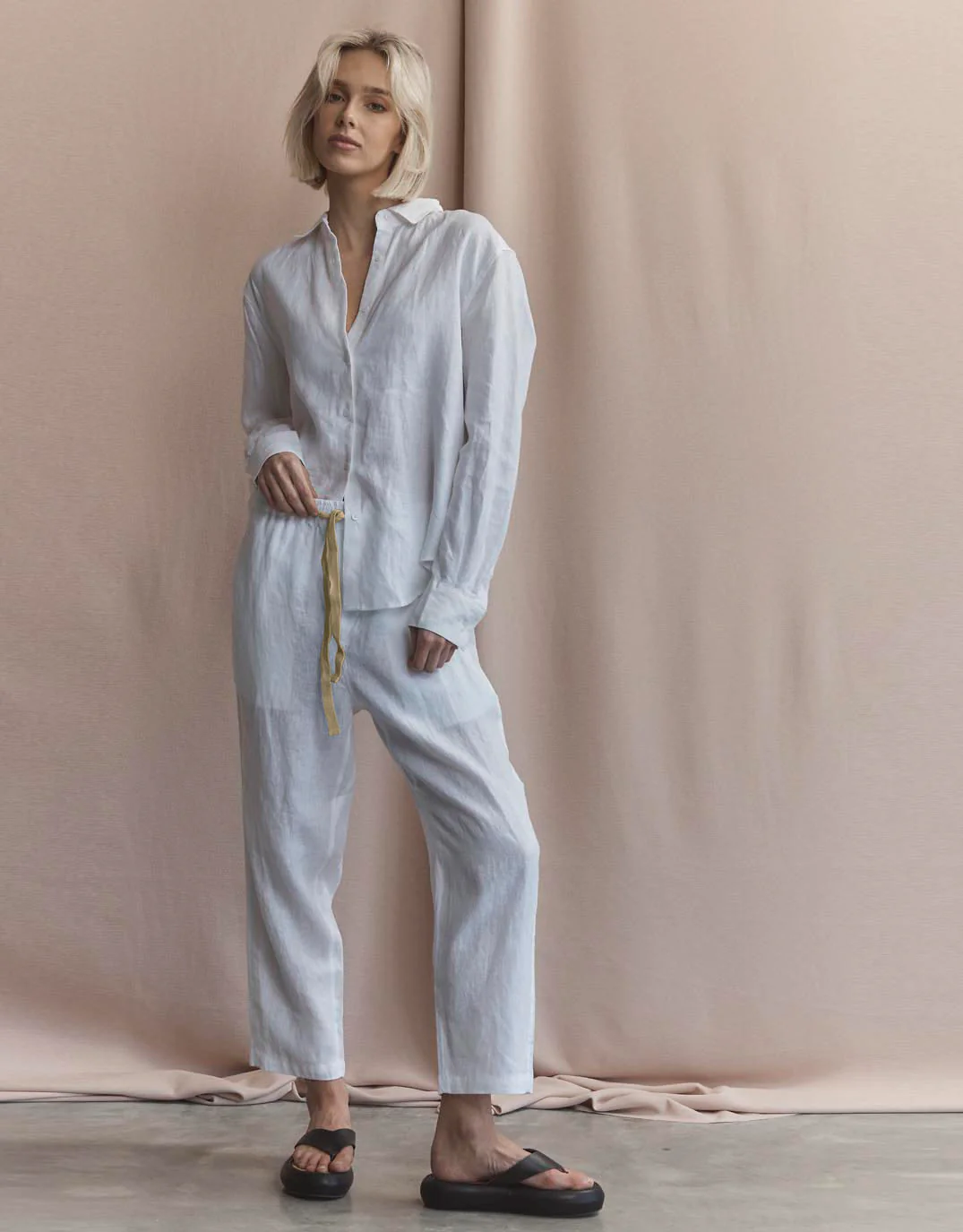 Abigail Linen Pant - White - Image 5