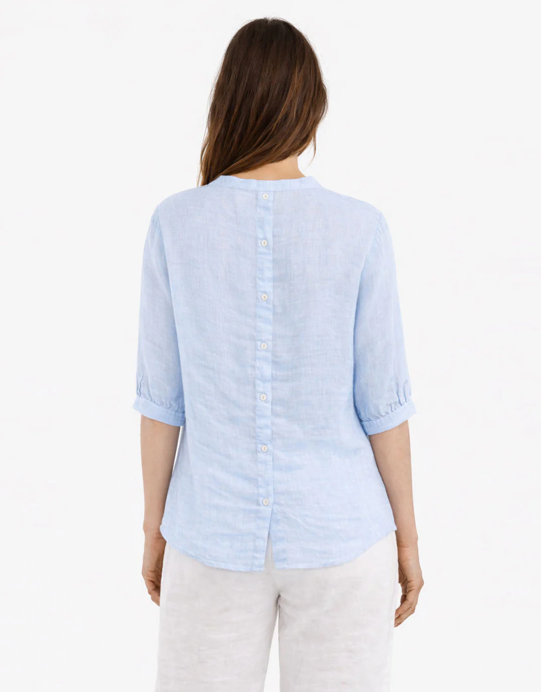 Allegra Linen Shirt - Light Blue - Image 2