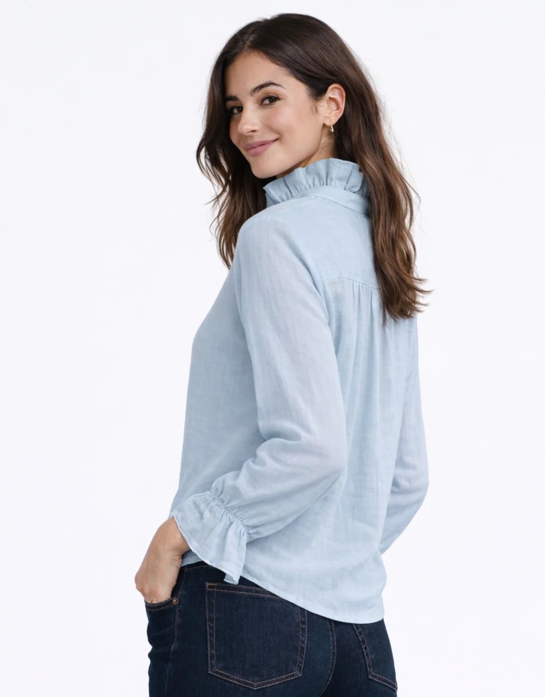 Amber Blouse - Sky Blue - Image 2