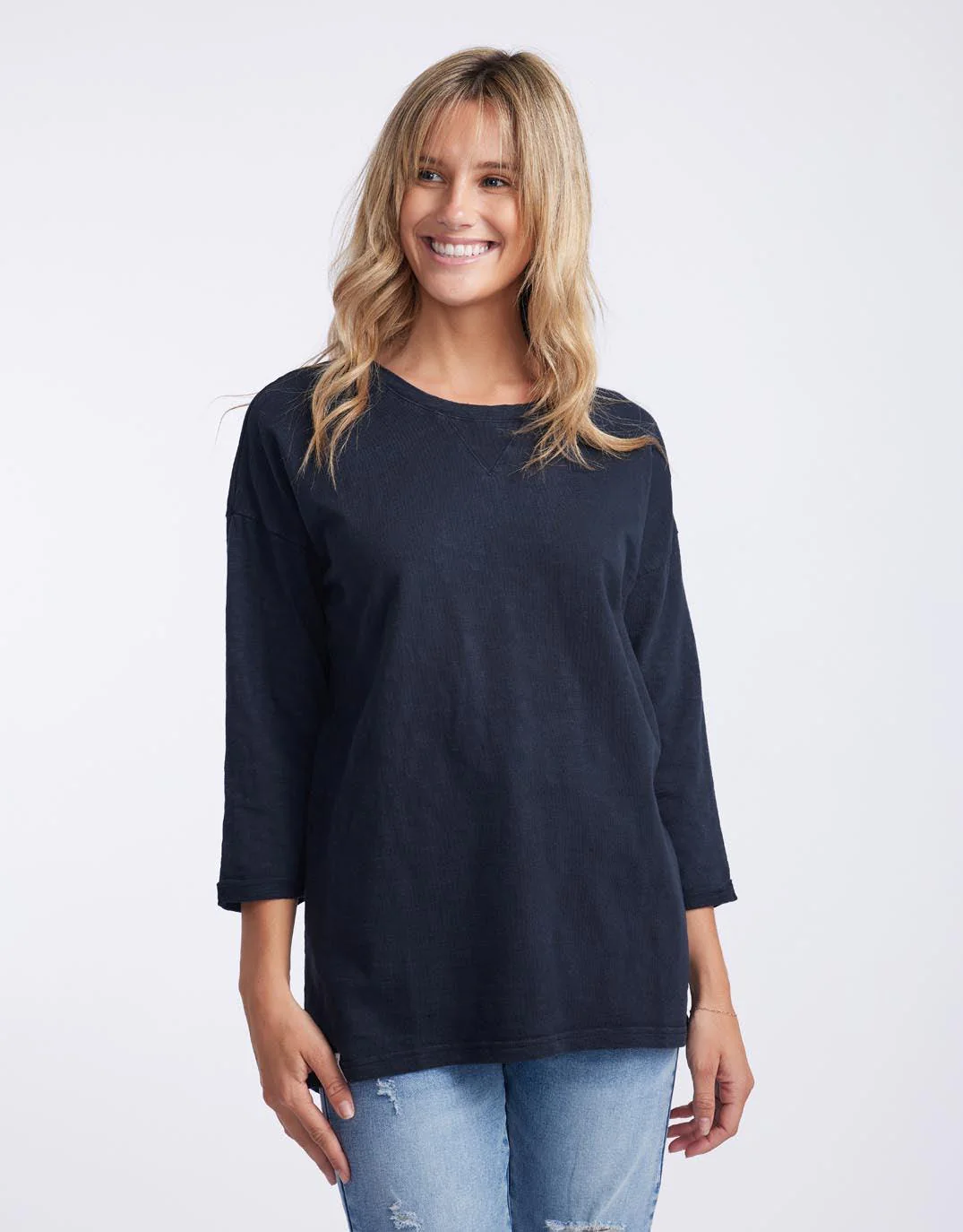 Annie Lightweight Top - Navy - Image 3