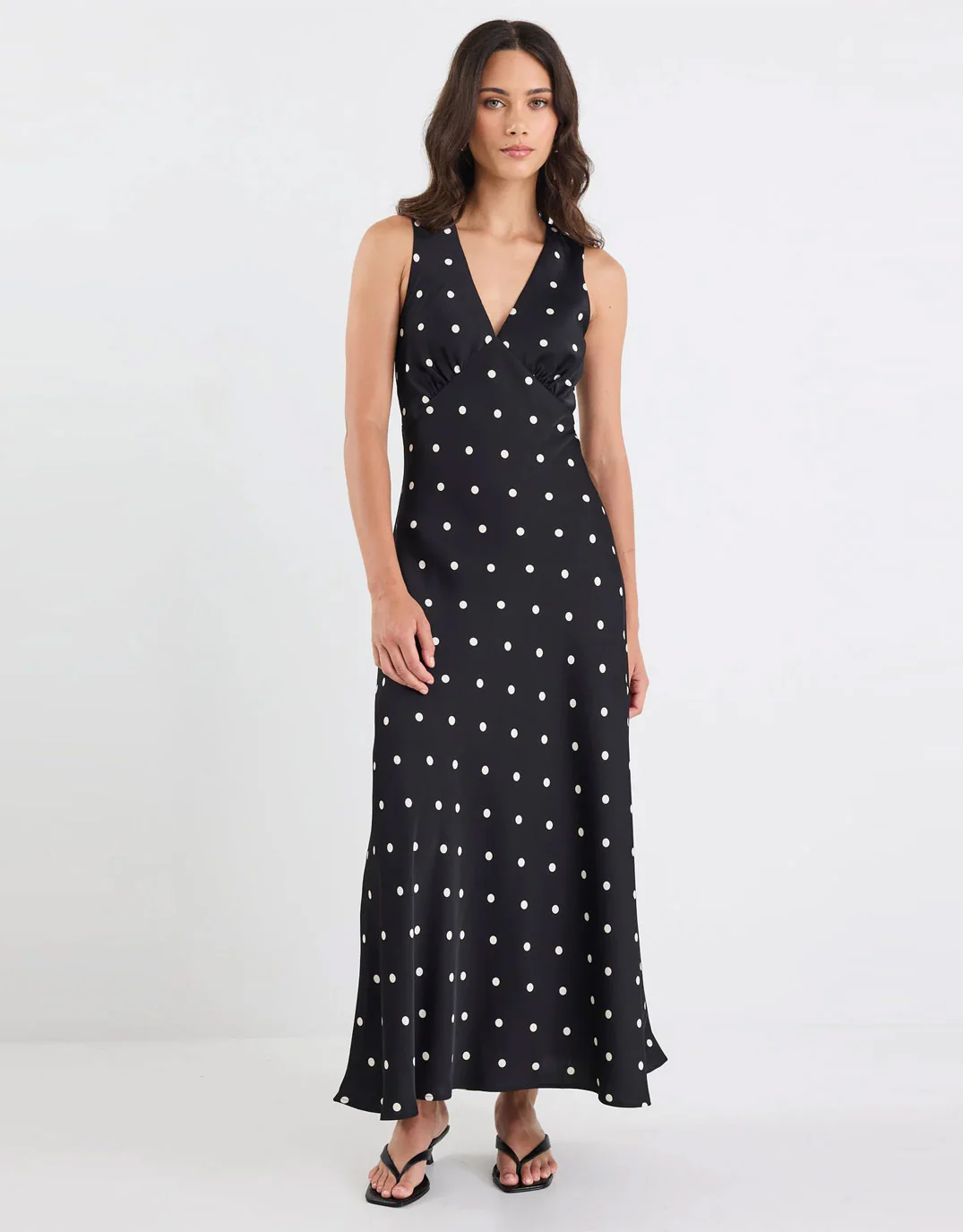 Aston Maxi Dress - Black Large Polka Dot - Image 3