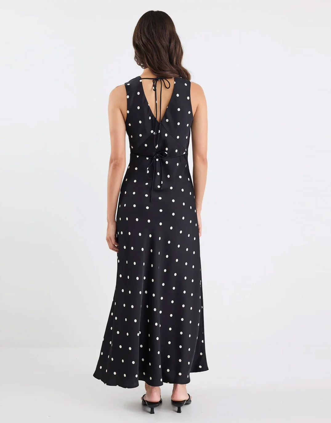 Aston Maxi Dress - Black Large Polka Dot - Image 6