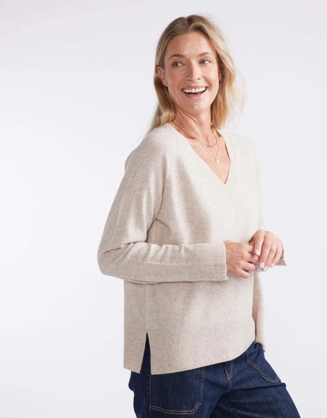Atelier Wool Cashmere Knit - Oat - Image 4