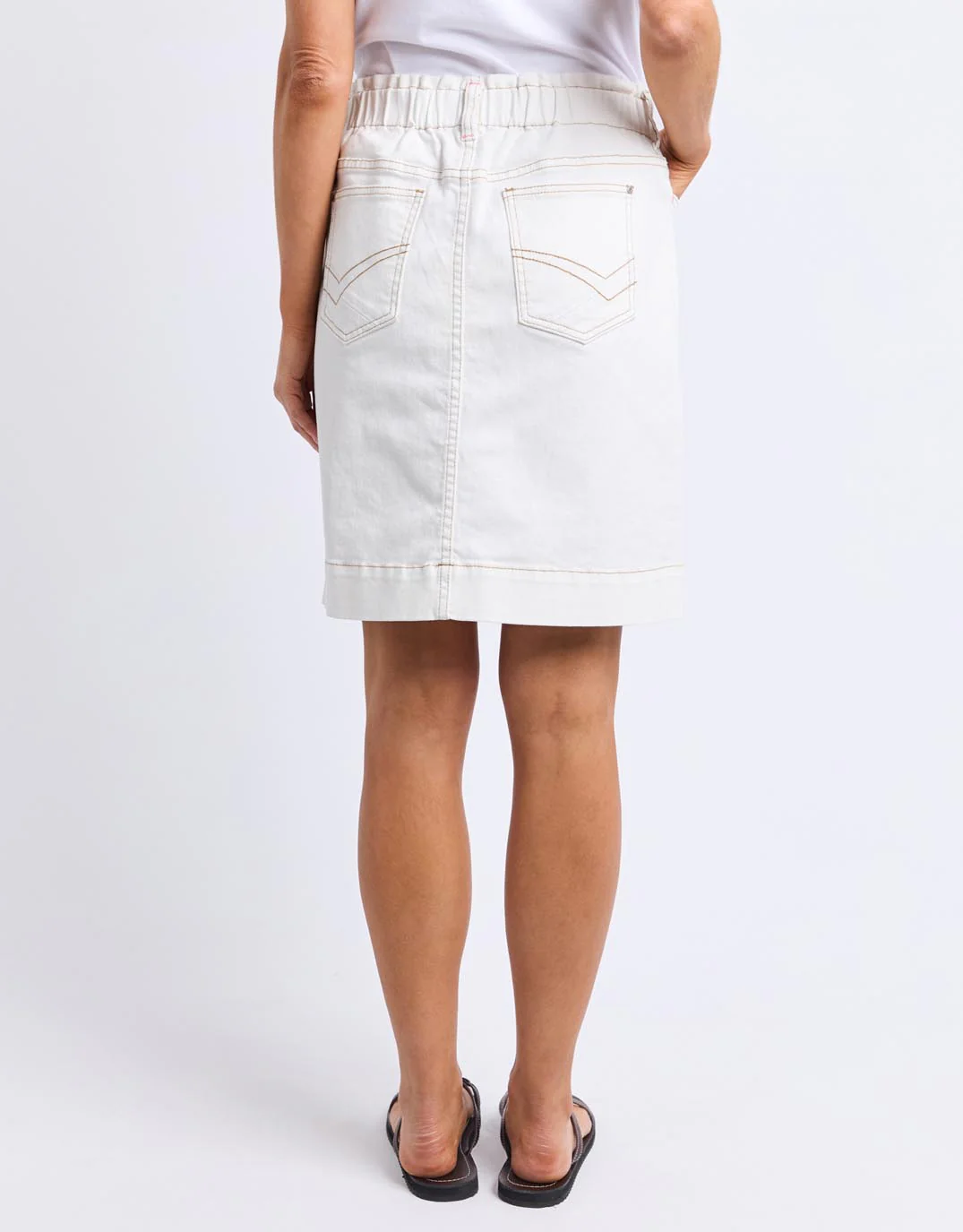 Atlas Denim Skirt - Vintage White - Image 6