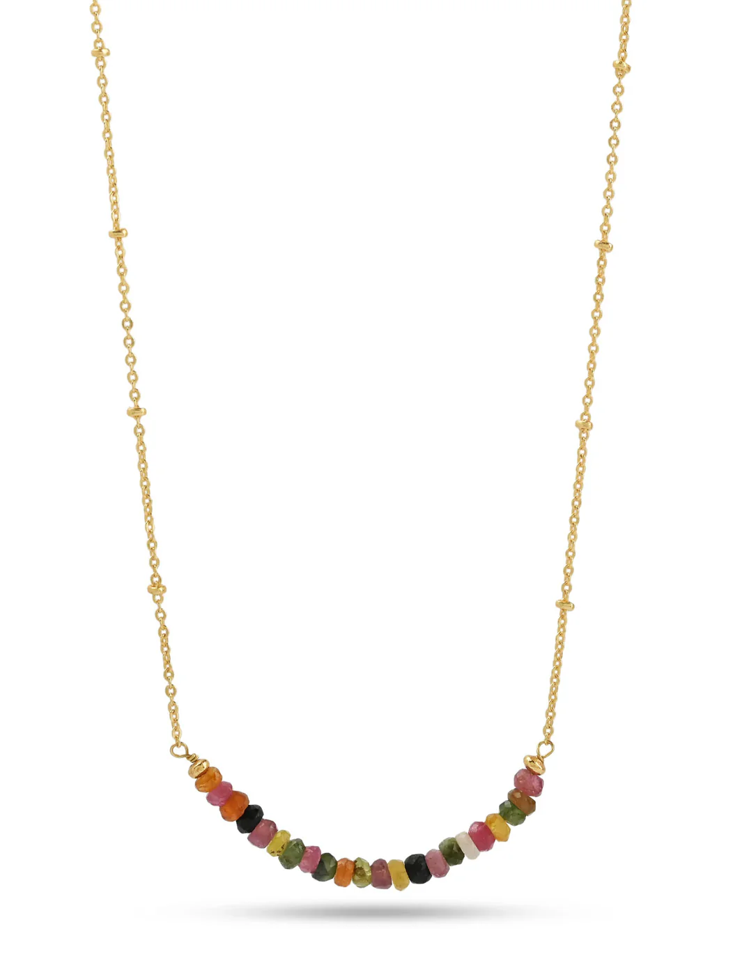 Aura Tourmaline Necklace - Multi Gemstone