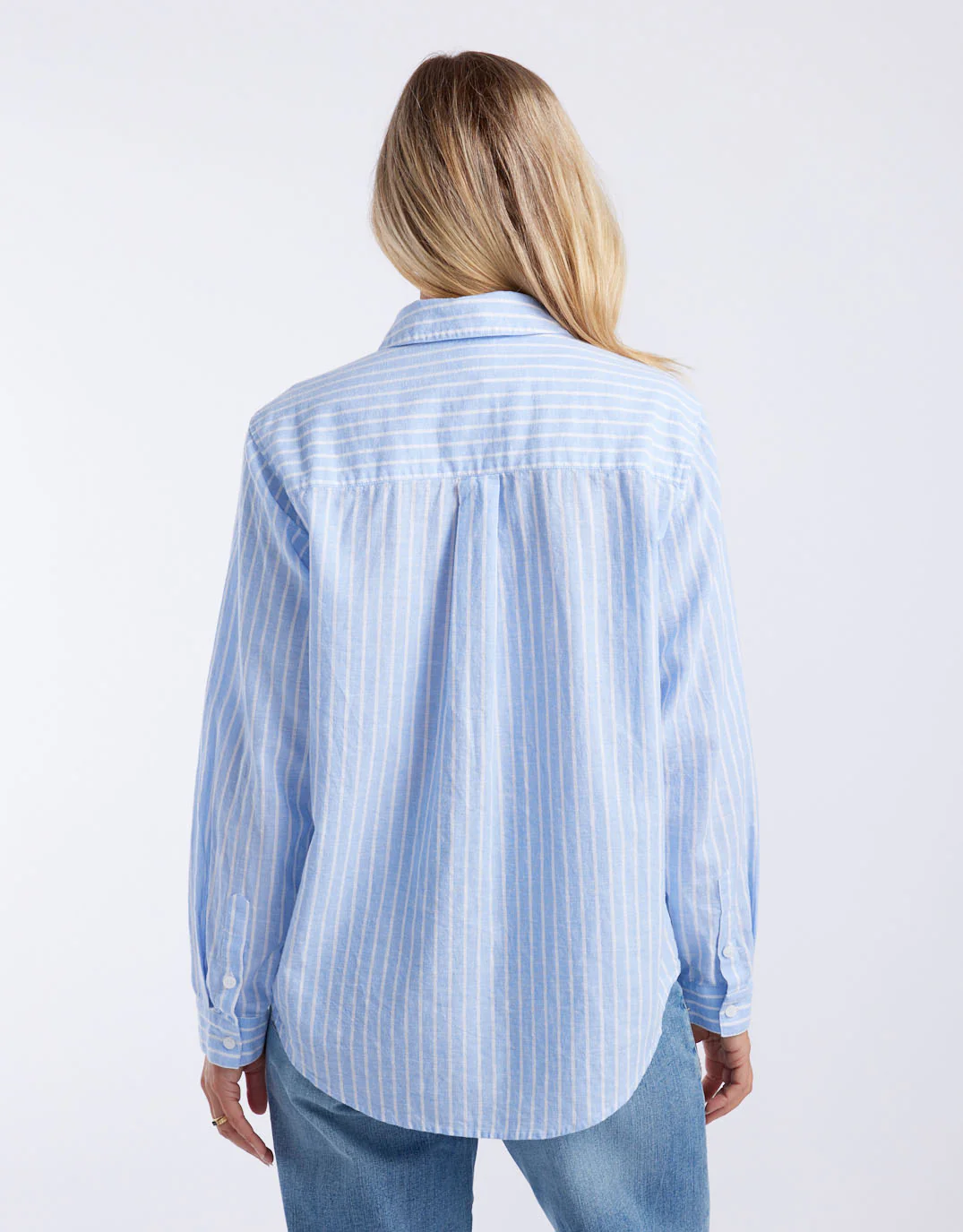 Ava Beach Shirt - Blue/White Stripe - Image 10