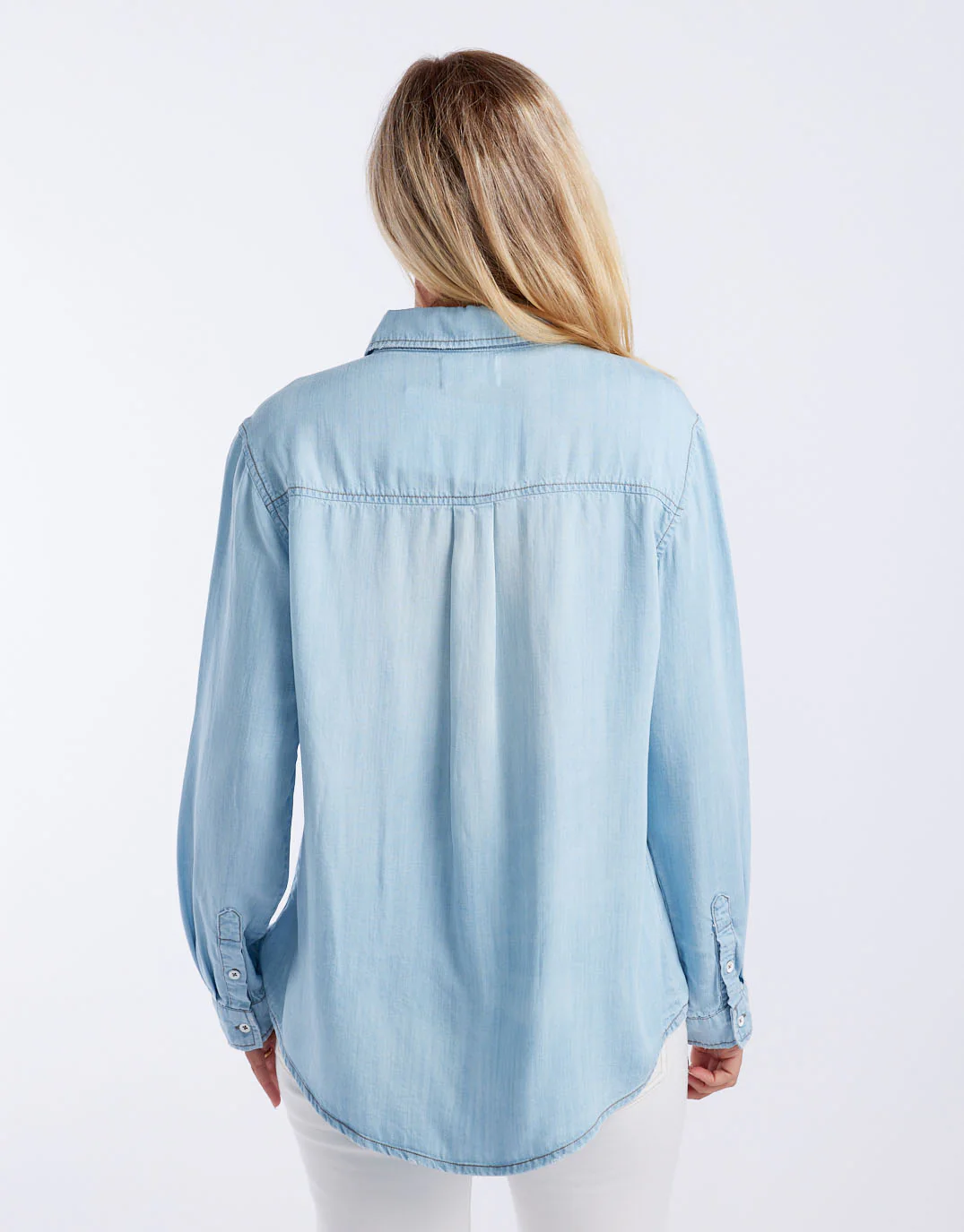 Ava Vintage Shirt - Light Wash - Image 16