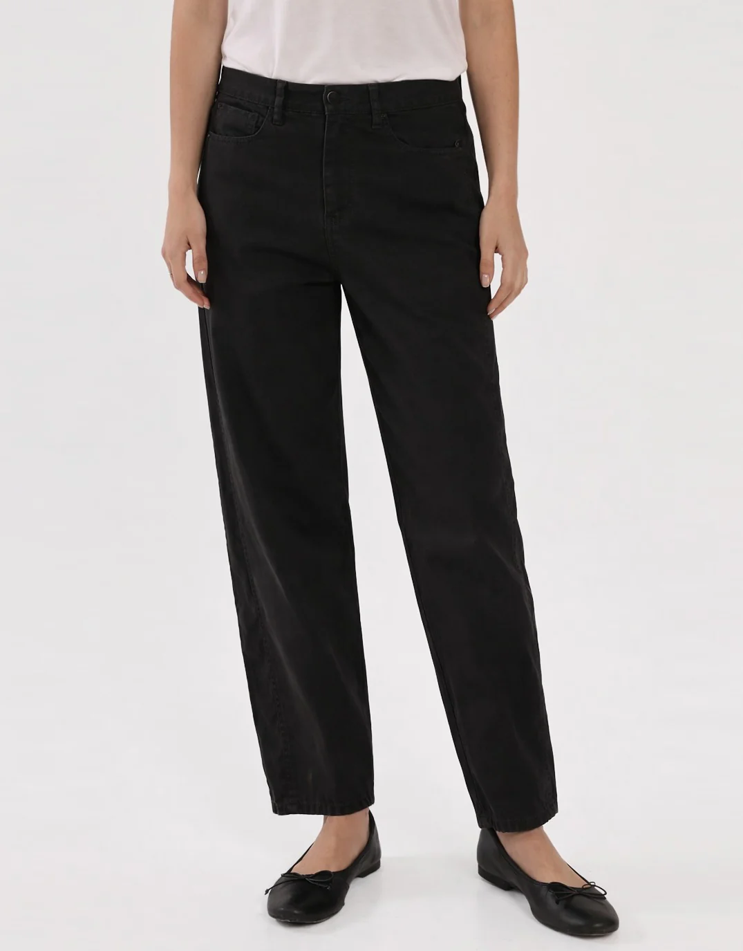 Barrel Leg Chino - Black - Image 3