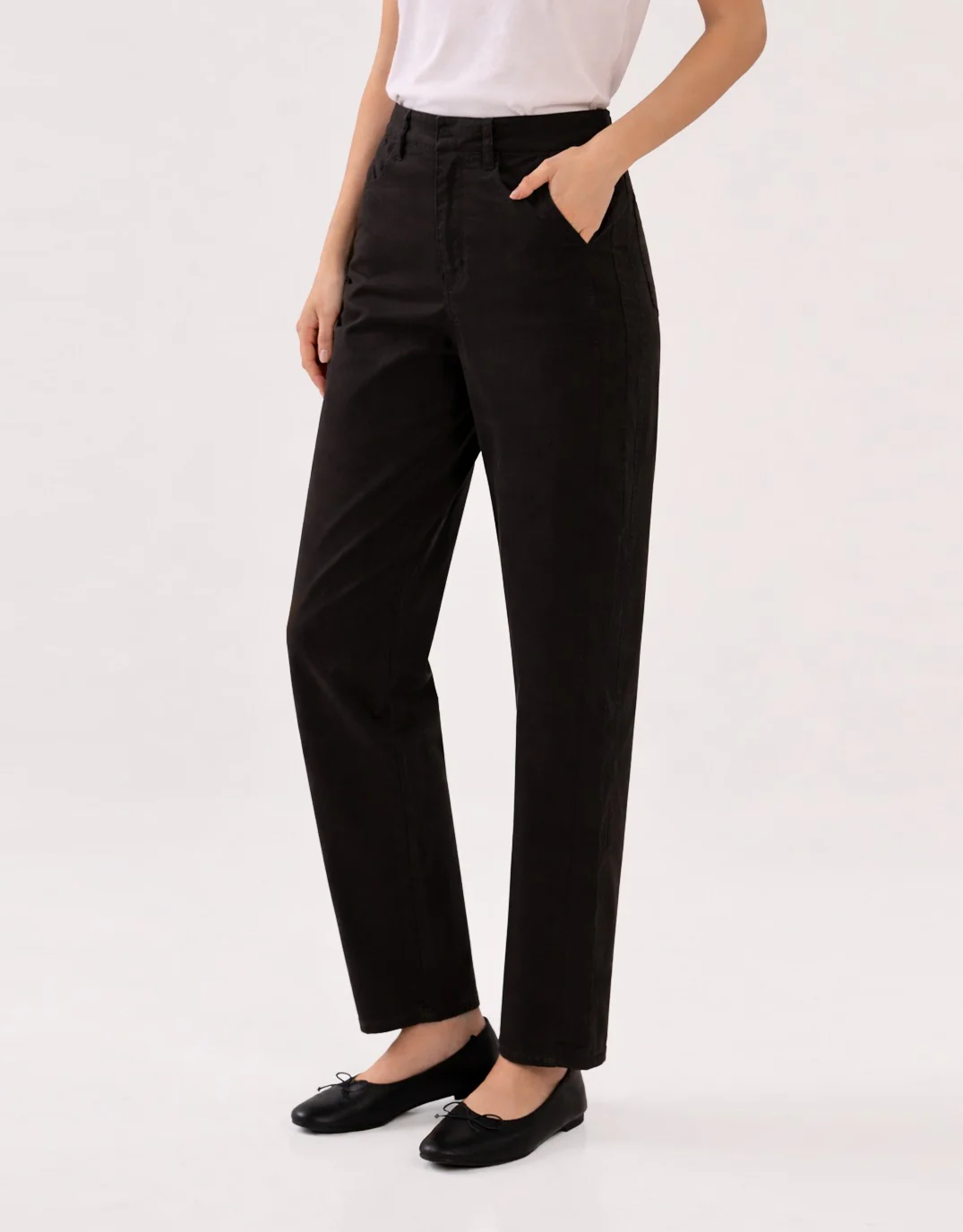 Barrel Leg Chino - Black - Image 4