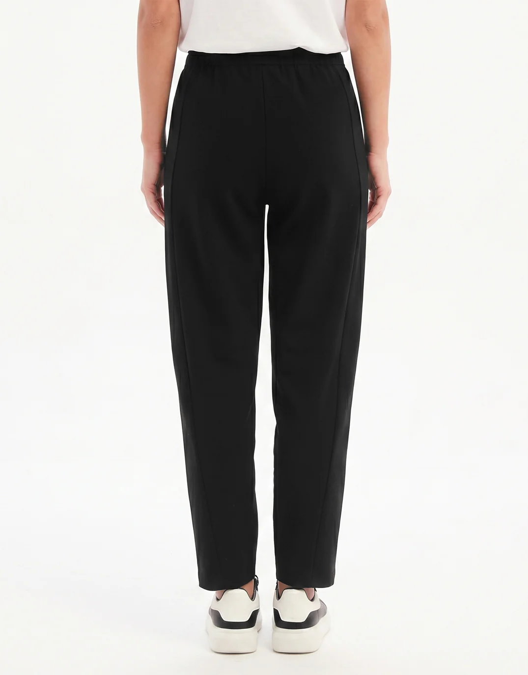 Barrel Leg Lounge Pant - Black / Cream Stripe - Image 5