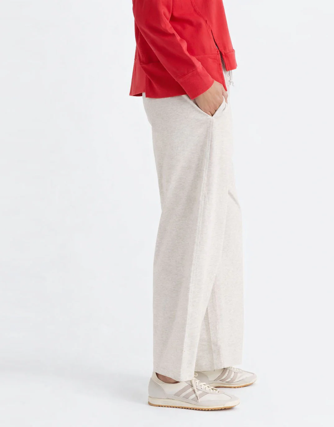 Barrel Leg Sweatpant - Grey Marle - Image 3