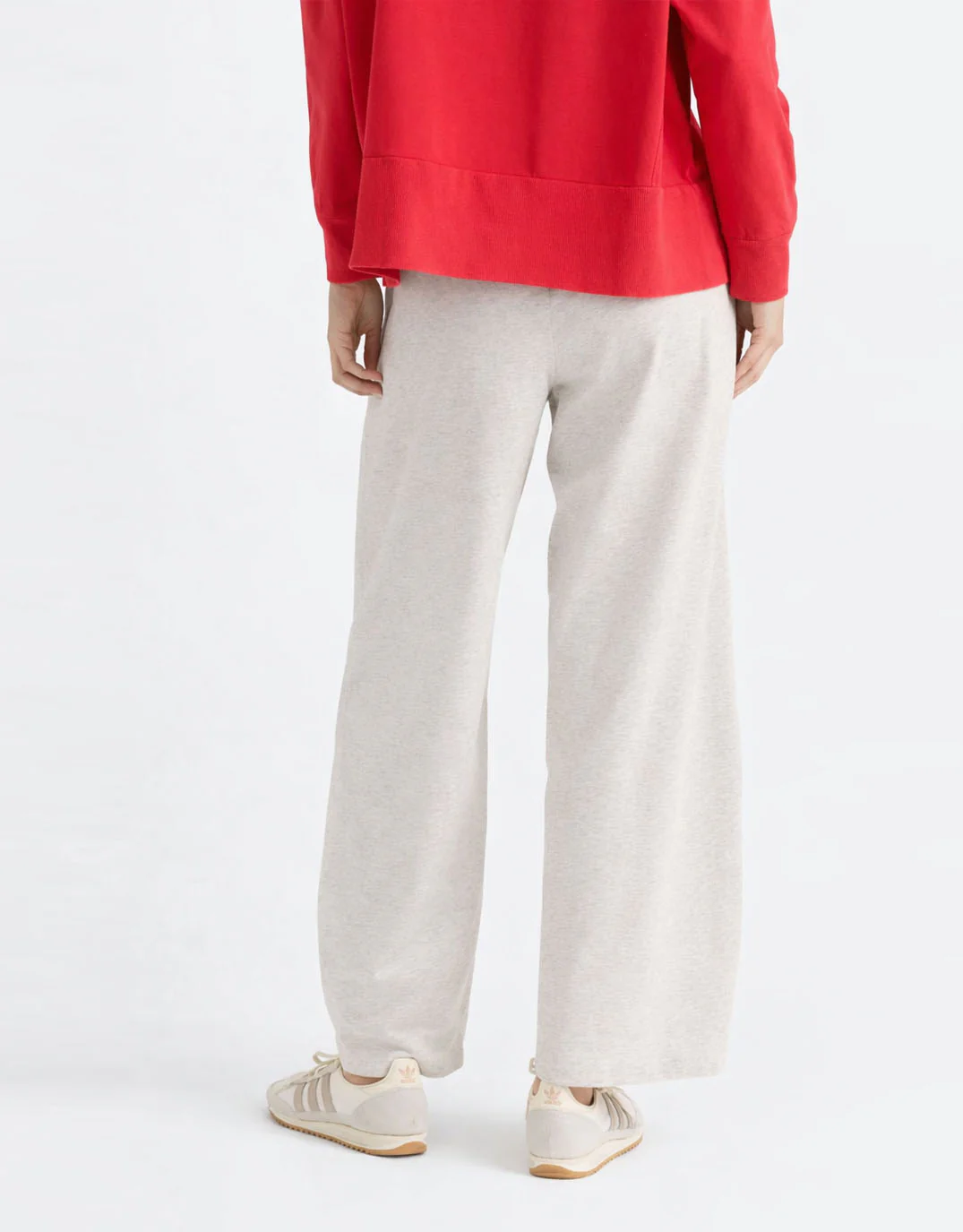 Barrel Leg Sweatpant - Grey Marle - Image 4