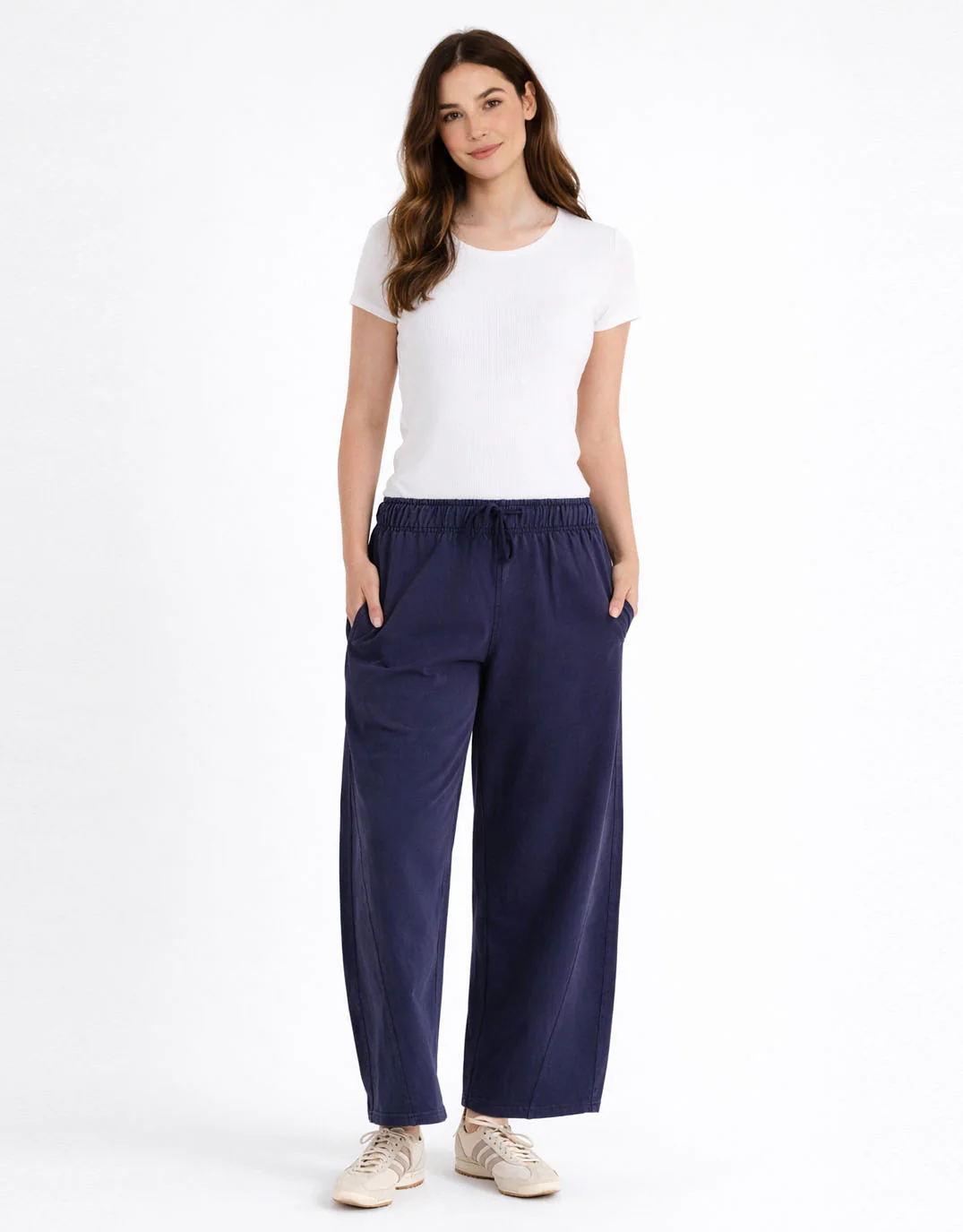 Barrel Leg Sweatpant - Navy - Image 2