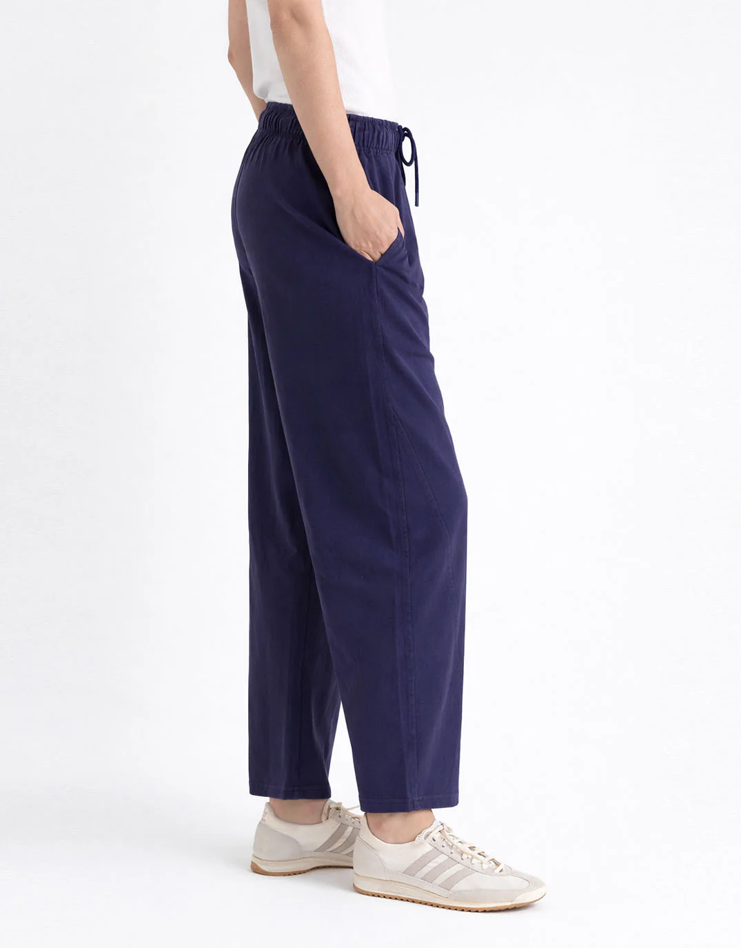 Barrel Leg Sweatpant - Navy - Image 3
