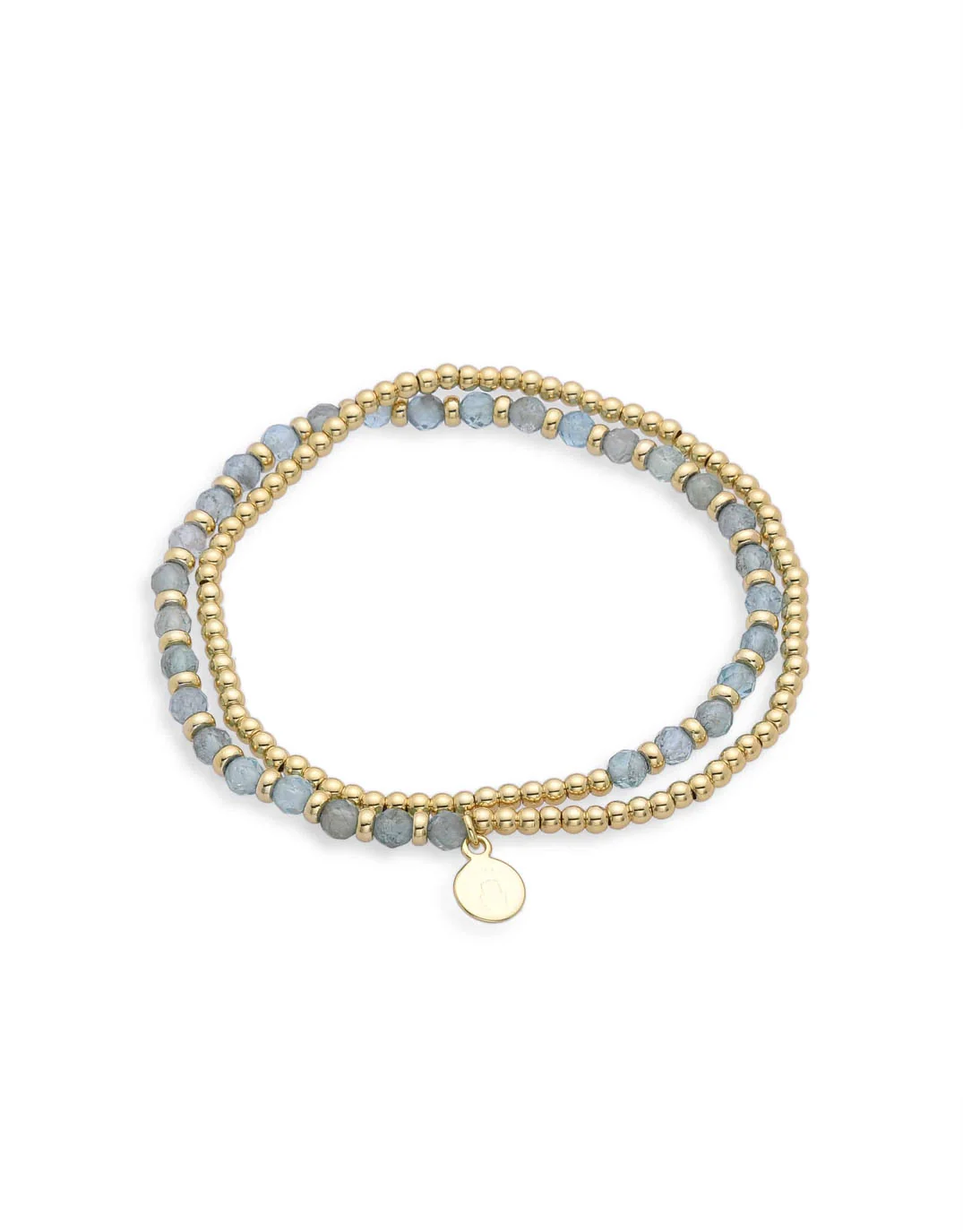Bella Amozonite Gemstone Bracelet - Gold