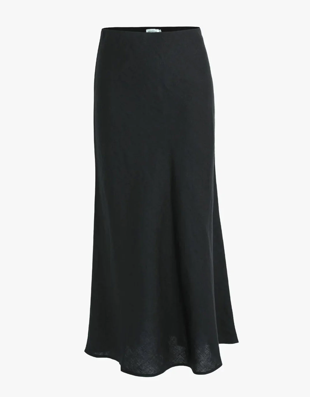 Bliss Linen Bias Midi Skirt - Black - Image 5