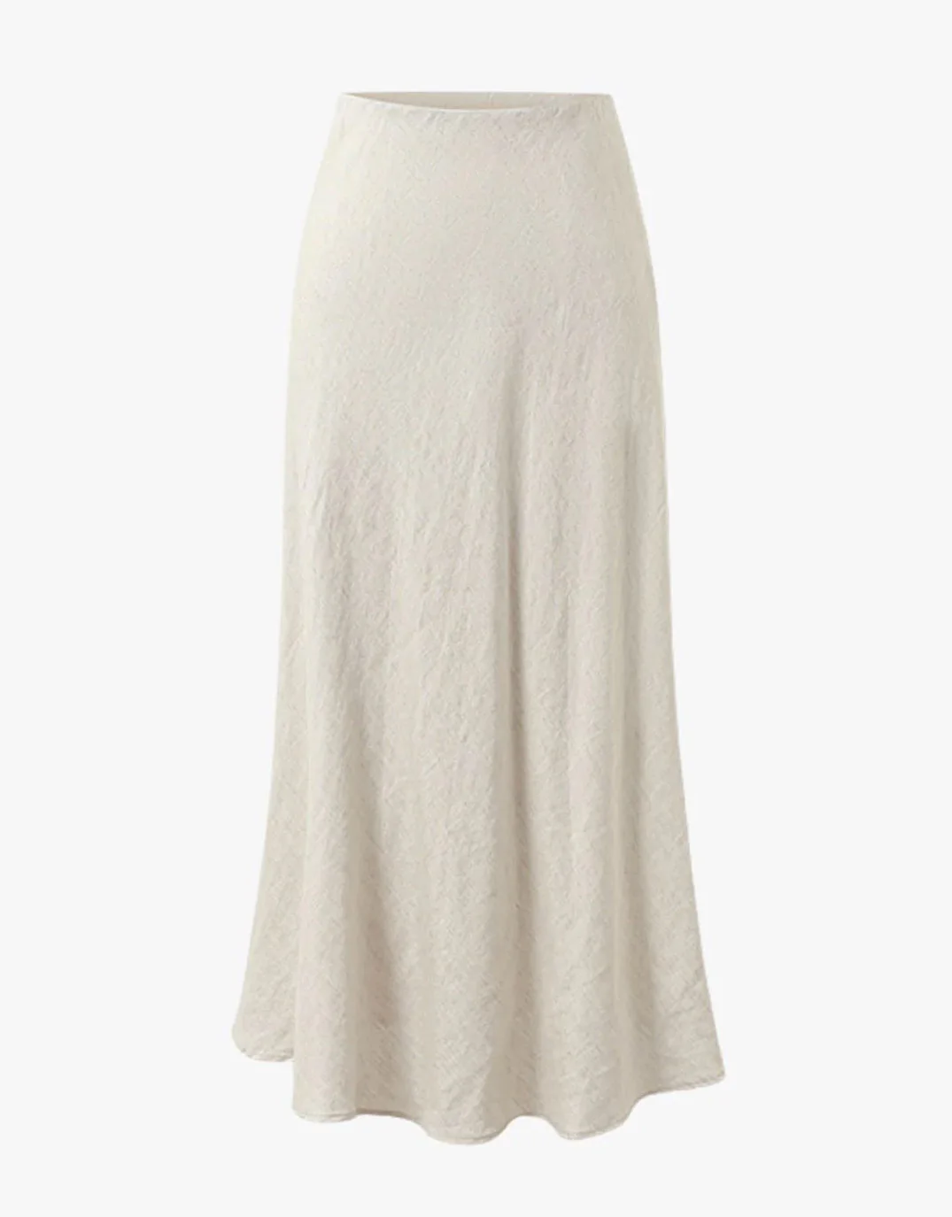 Bliss Linen Bias Midi Skirt - Natural - Image 6