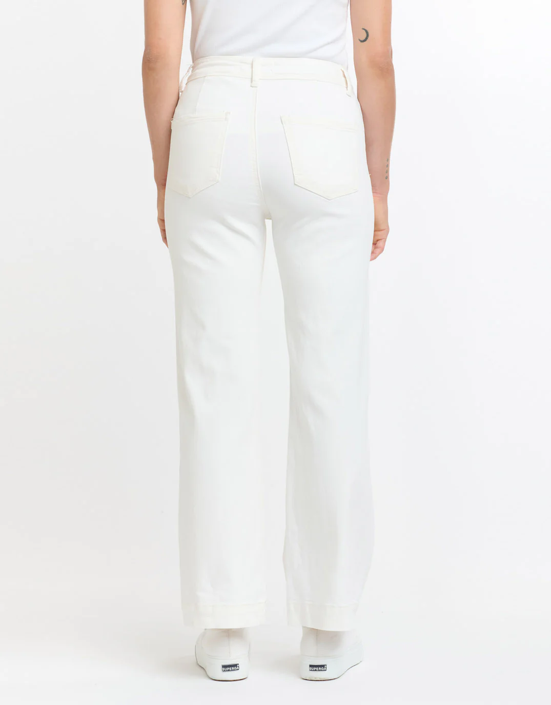 Bobbi 7/8 Denim Jeans - White - Image 6