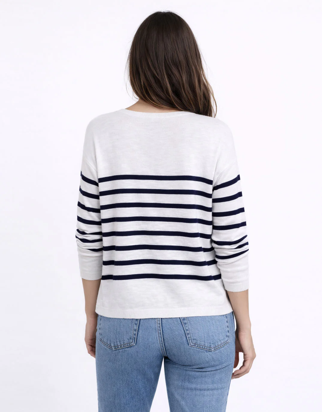 Bobbie Top - White/Navy - Image 3