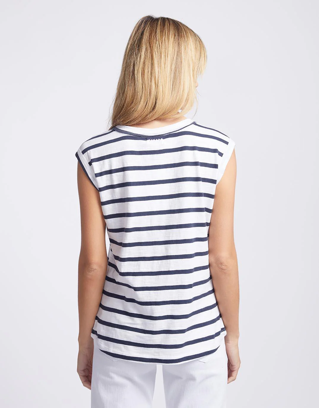 Cali Tank Top - Navy/White Stripe - Image 10