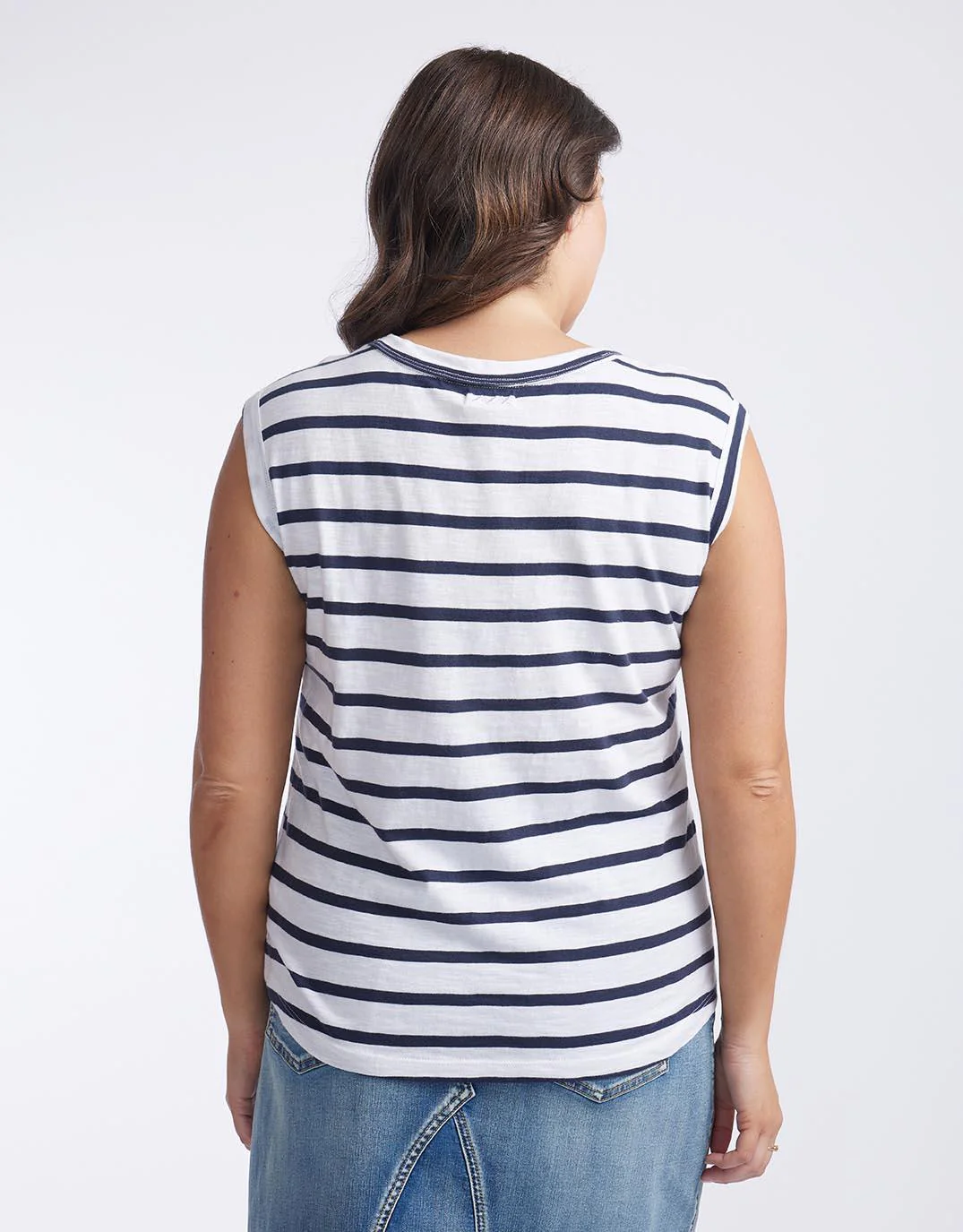 Cali Tank Top - Navy/White Stripe - Image 11