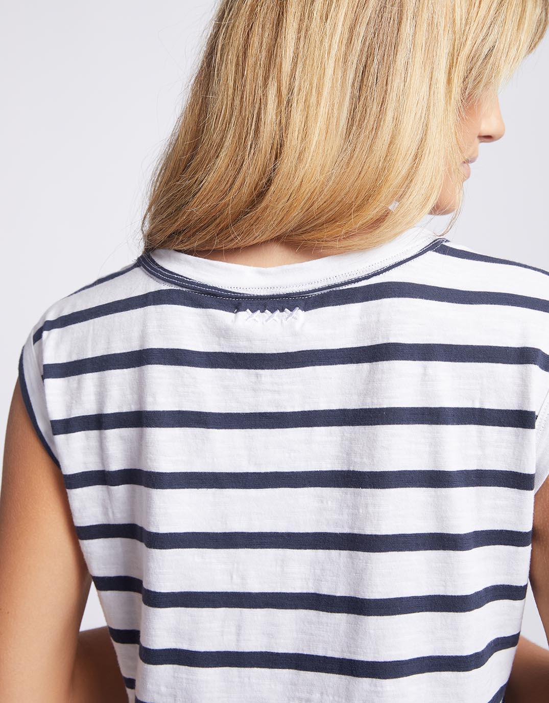 Cali Tank Top - Navy/White Stripe - Image 12