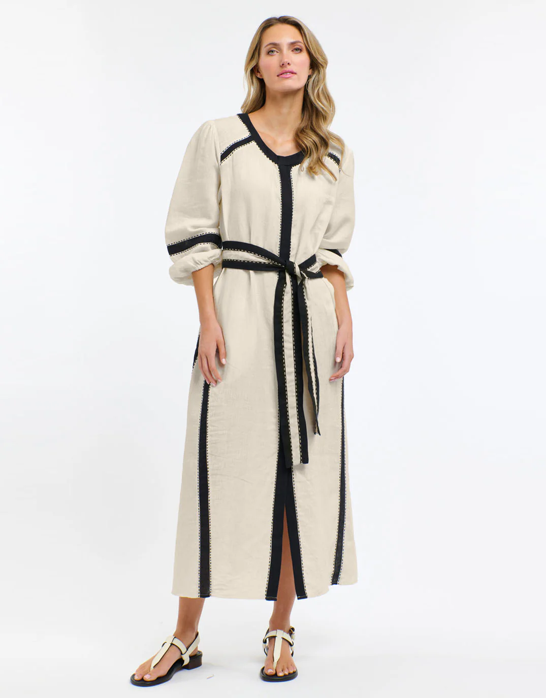 Carolyn Resort Dress - Natural/Black - Image 3