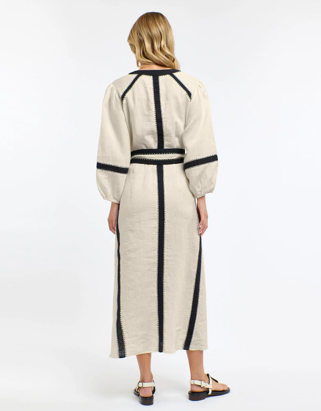 Carolyn Resort Dress - Natural/Black - Image 5