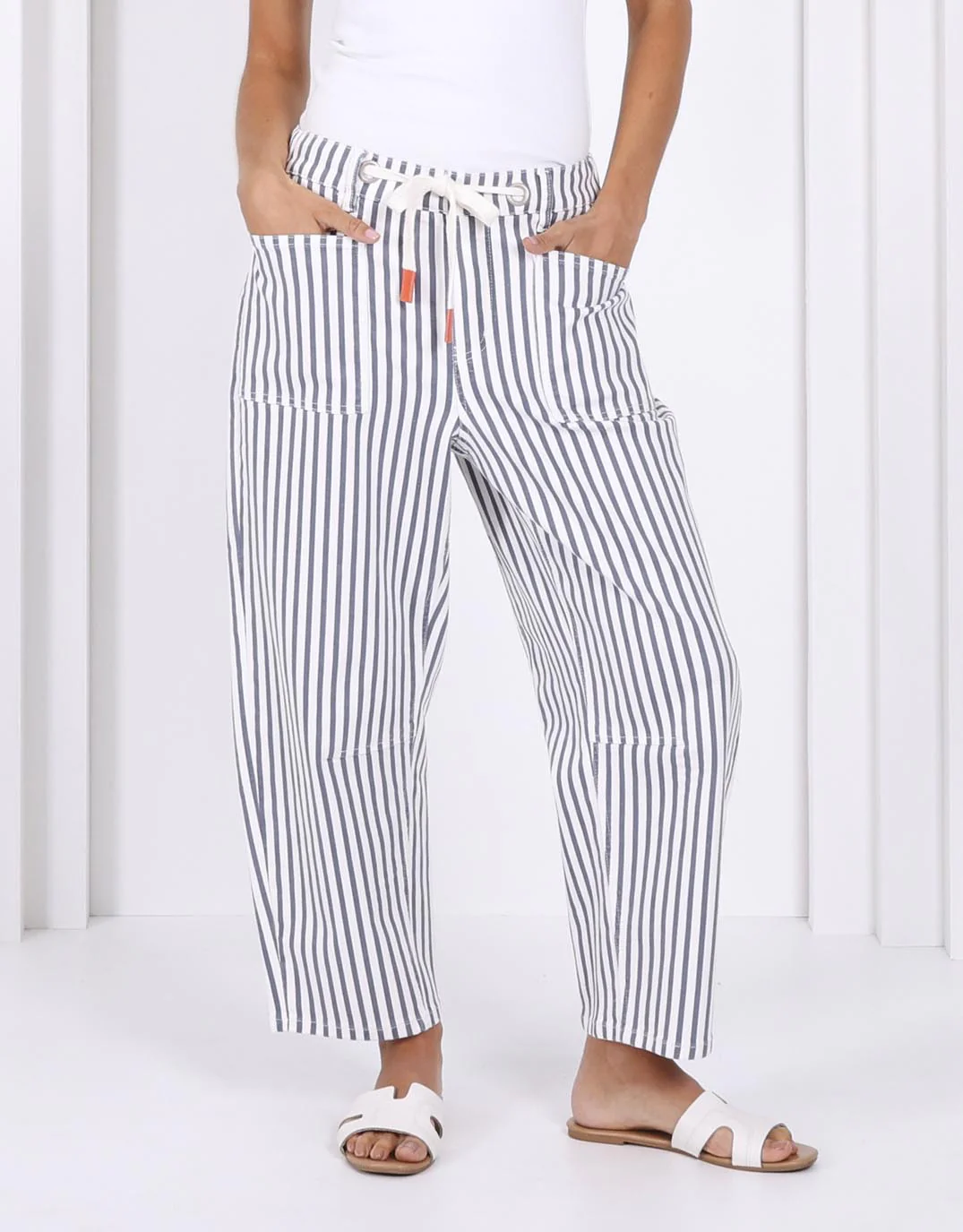 Carter Barrel Jean - Blue Stripe - Image 3
