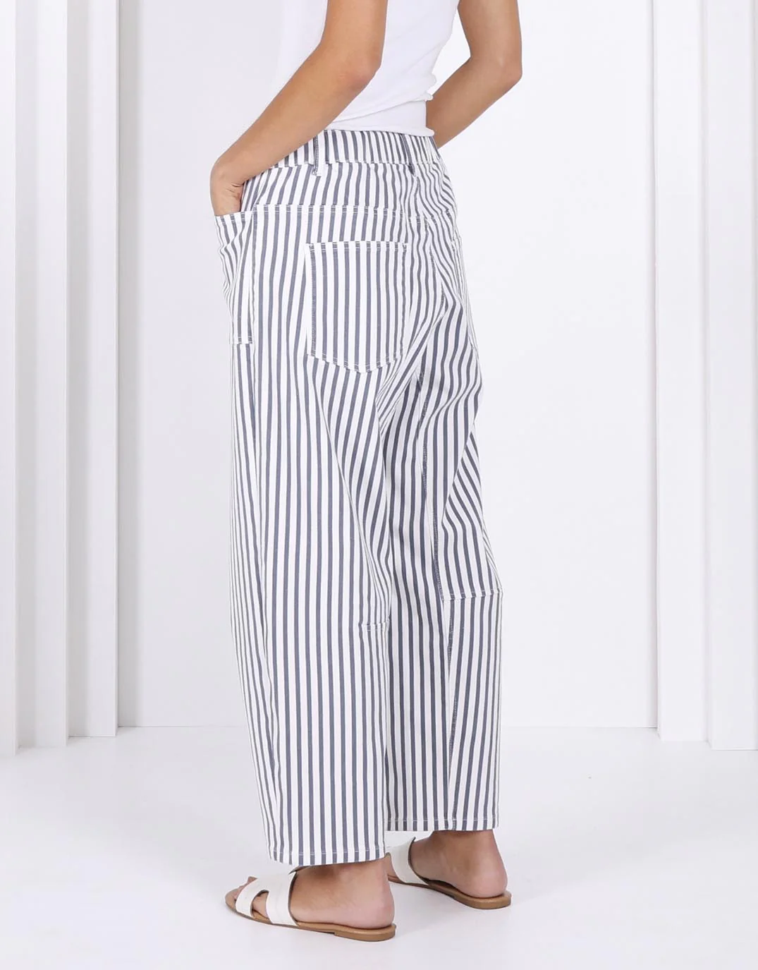 Carter Barrel Jean - Blue Stripe - Image 5