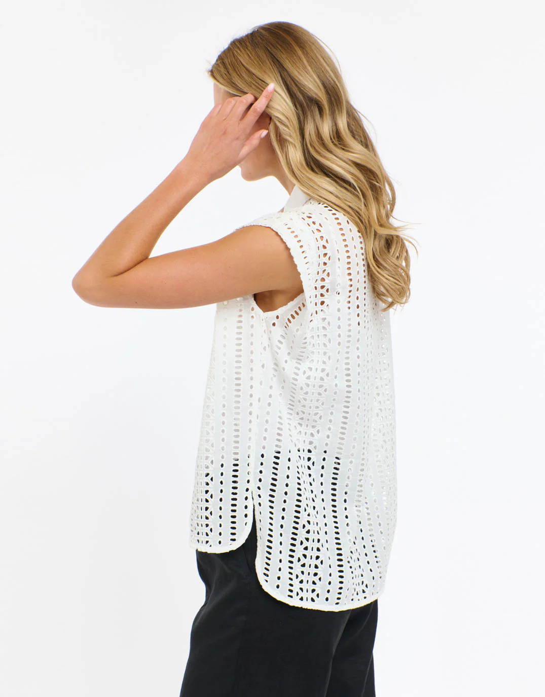 Casey Embroidered Top - White - Image 4