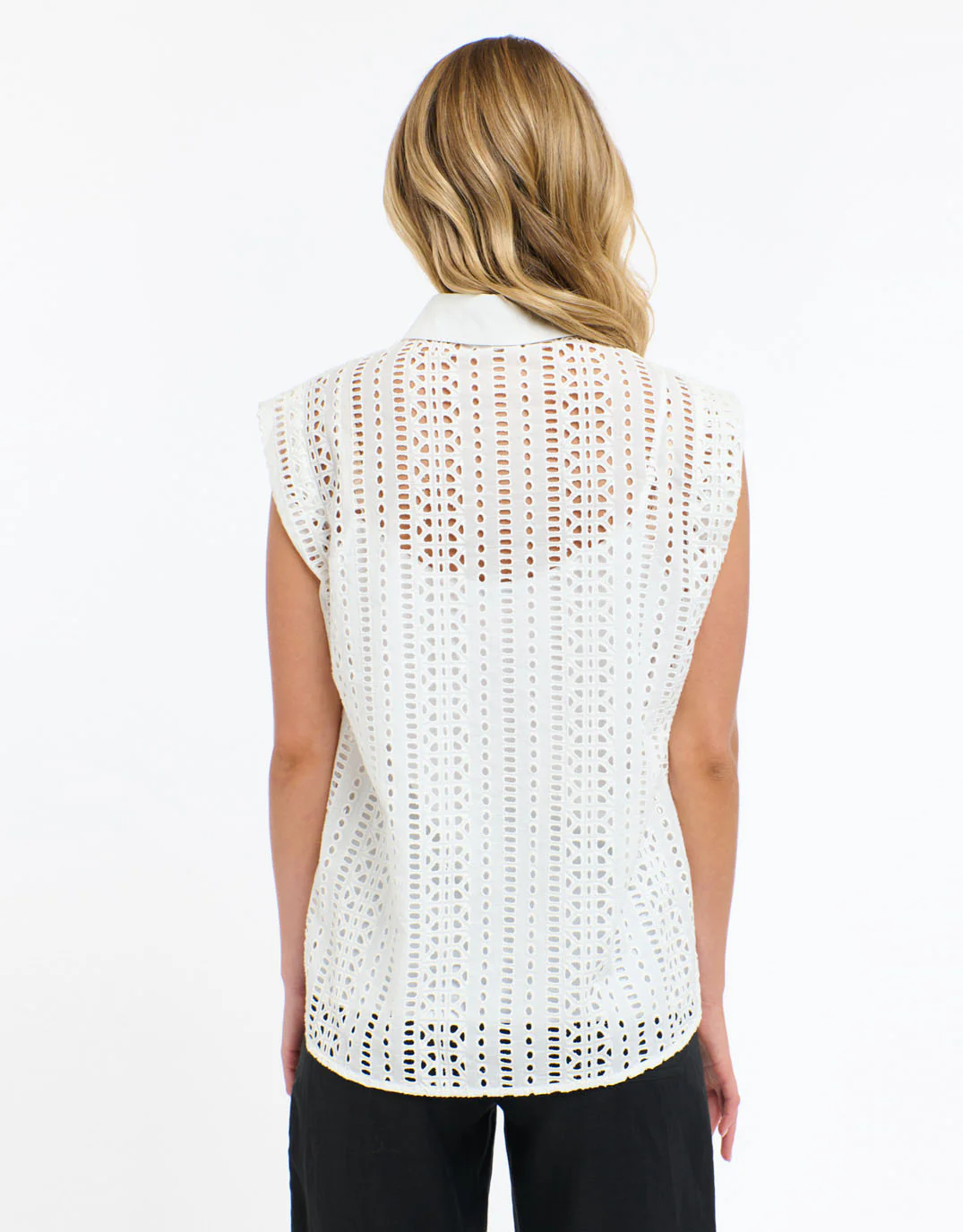 Casey Embroidered Top - White - Image 7
