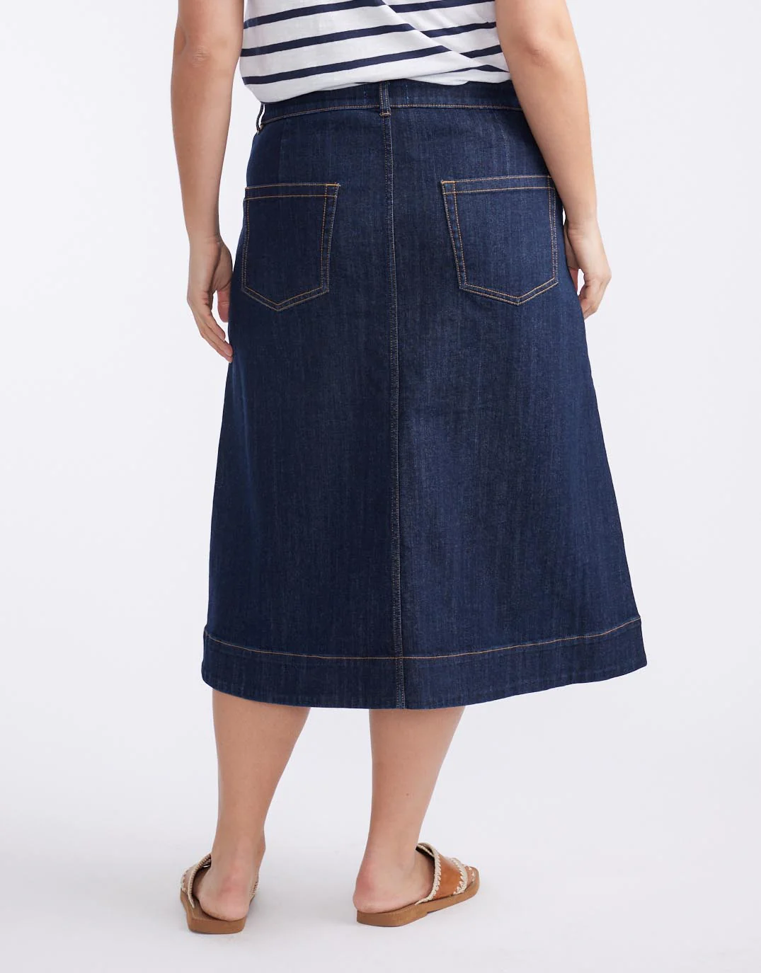 Catalina Midi Skirt - Indigo - Image 11