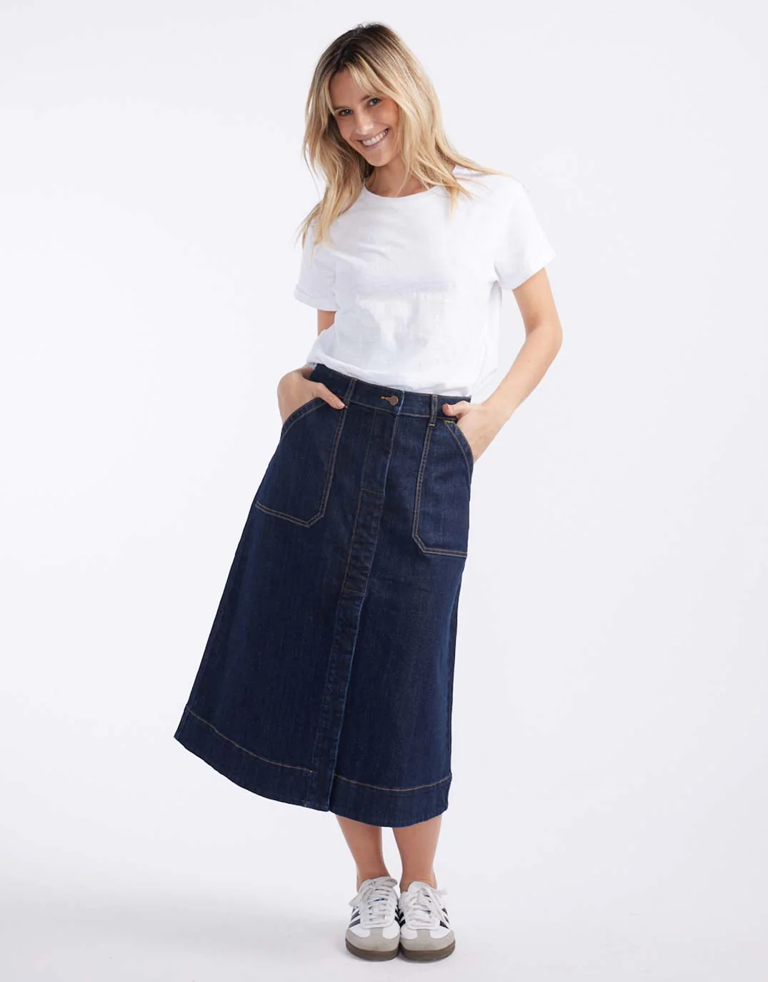 Catalina Midi Skirt - Indigo - Image 4