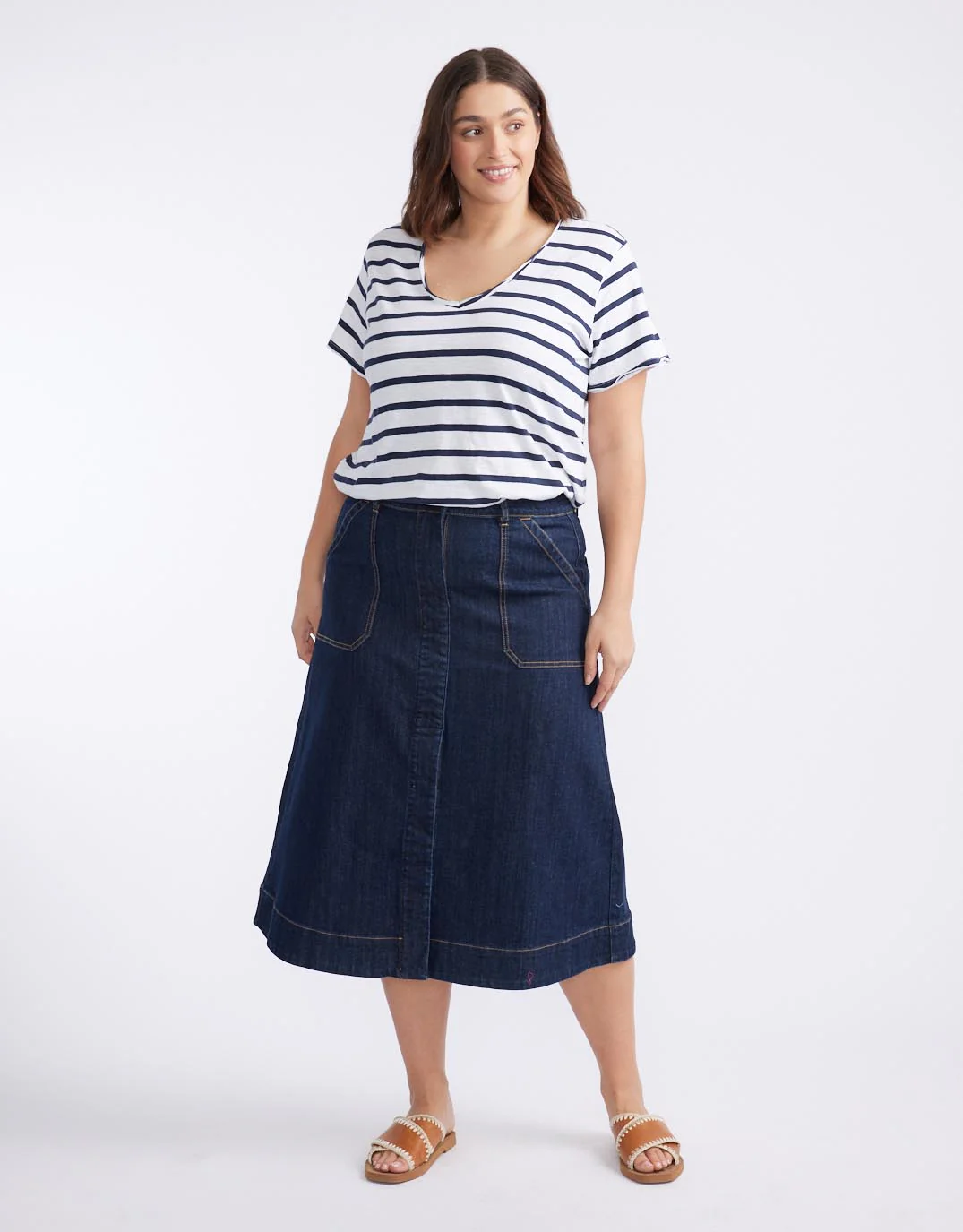 Catalina Midi Skirt - Indigo - Image 5