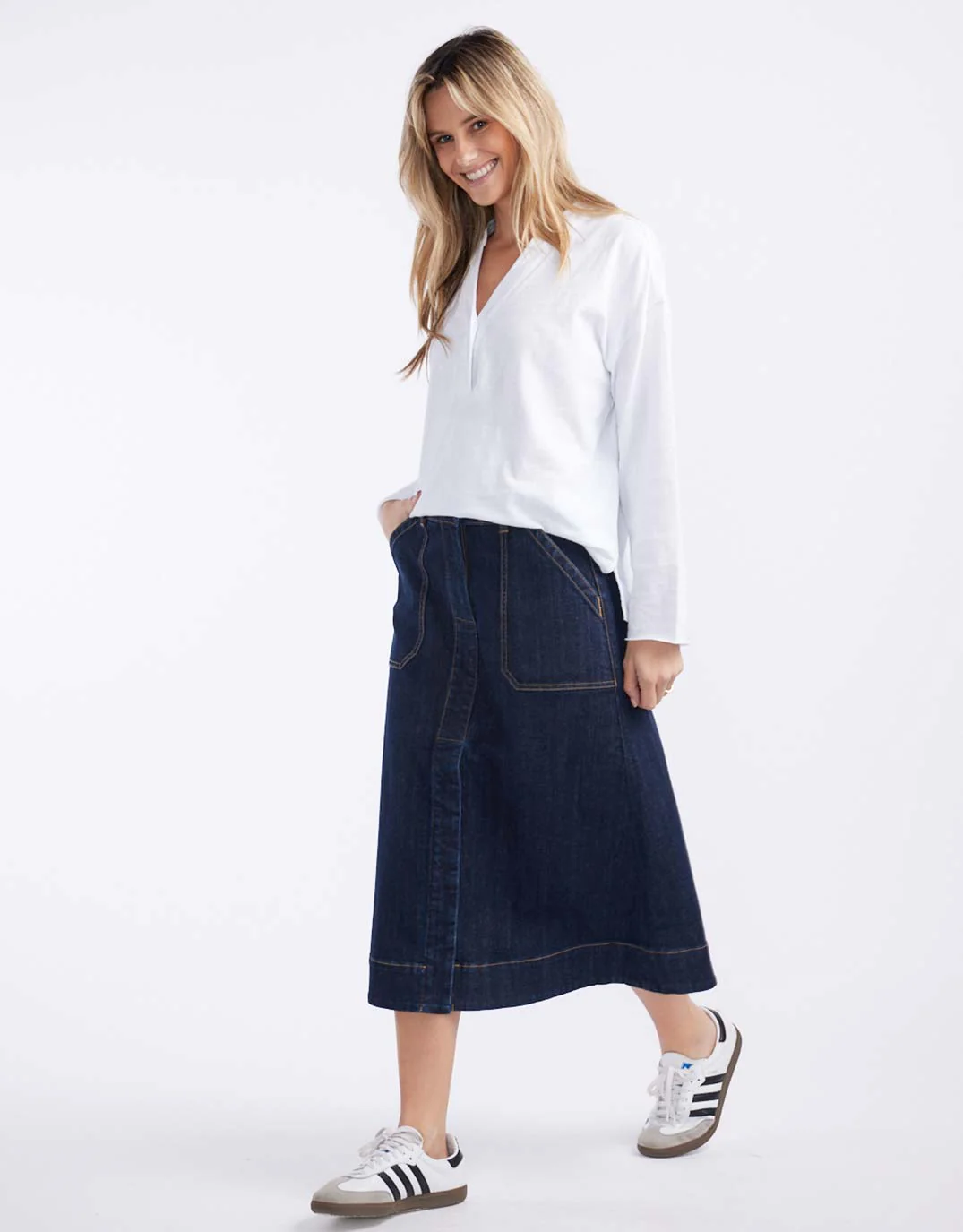 Catalina Midi Skirt - Indigo - Image 6