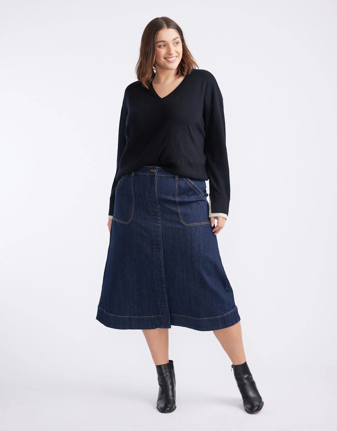 Catalina Midi Skirt - Indigo - Image 7