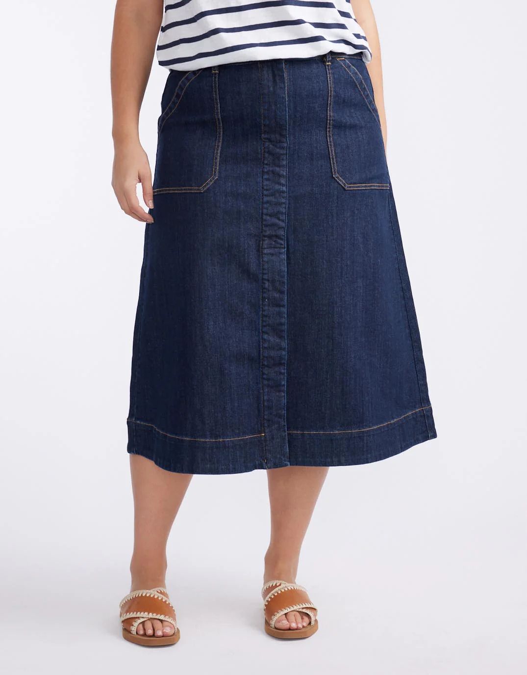 Catalina Midi Skirt - Indigo - Image 9
