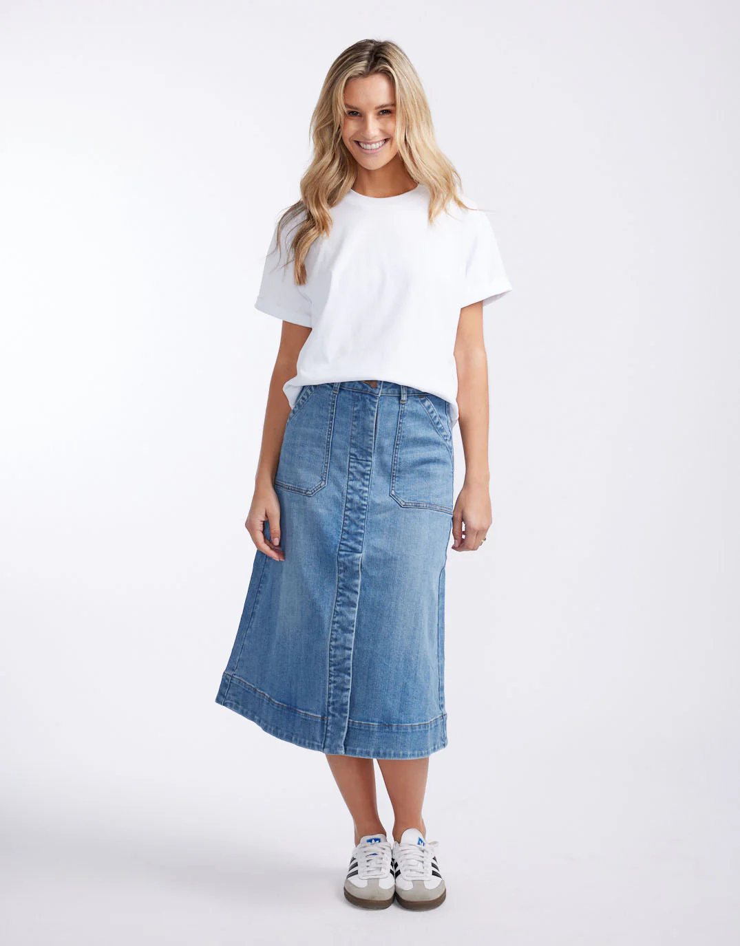Catalina Midi Skirt - Mid Wash - Image 10
