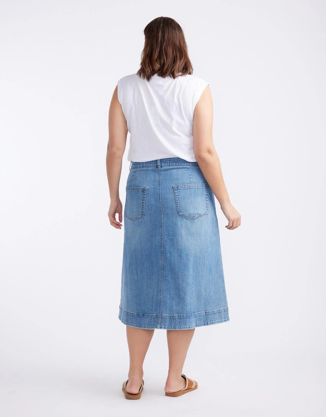 Catalina Midi Skirt - Mid Wash - Image 13