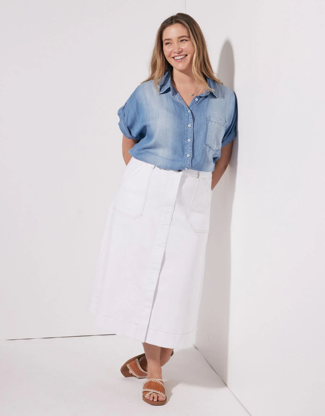 Catalina Midi Skirt - White - Image 13