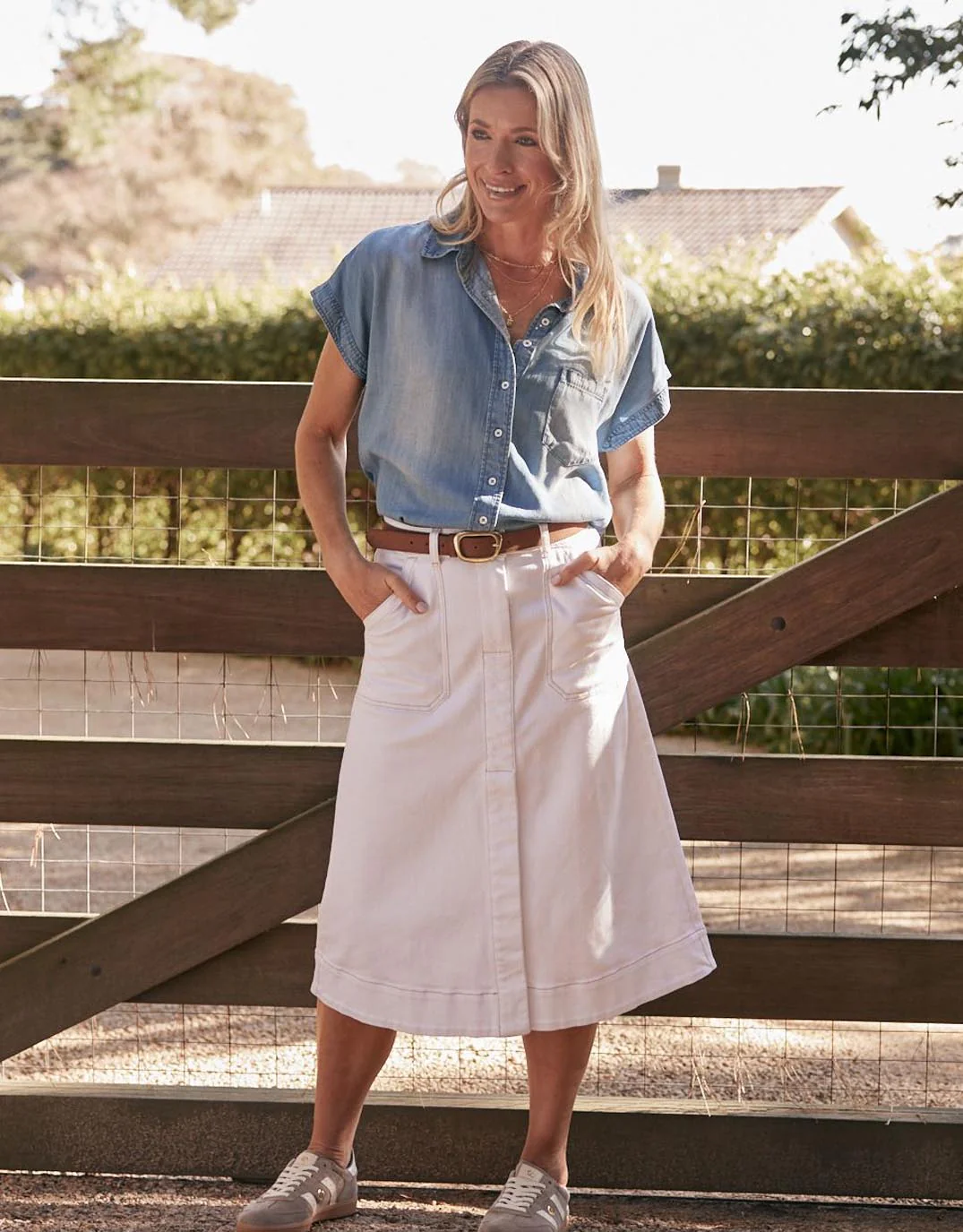 Catalina Midi Skirt - White - Image 3