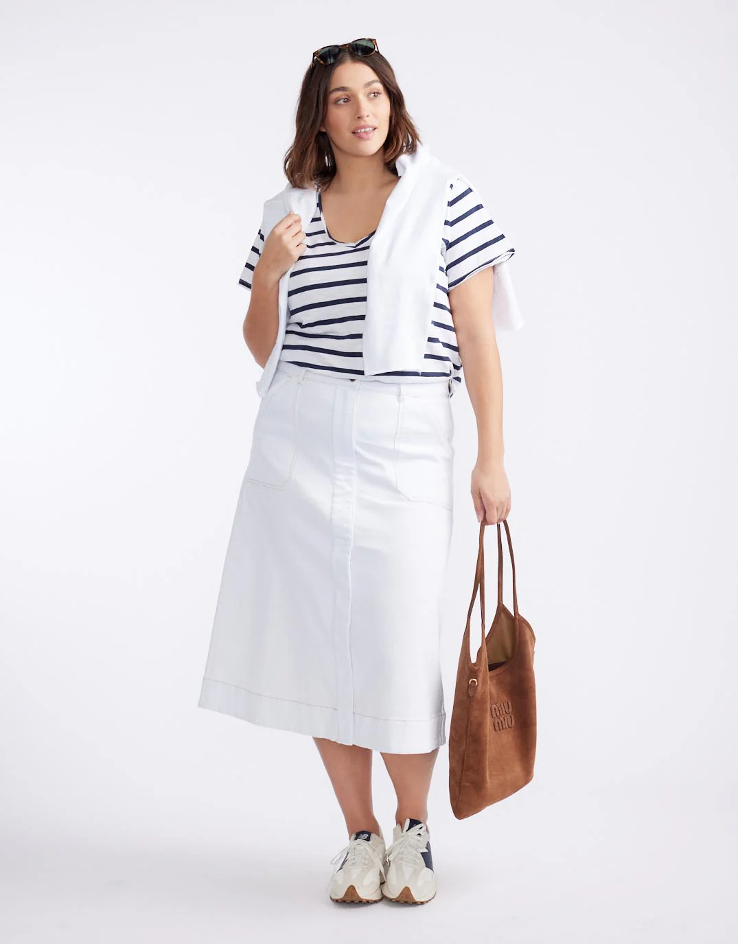 Catalina Midi Skirt - White - Image 4
