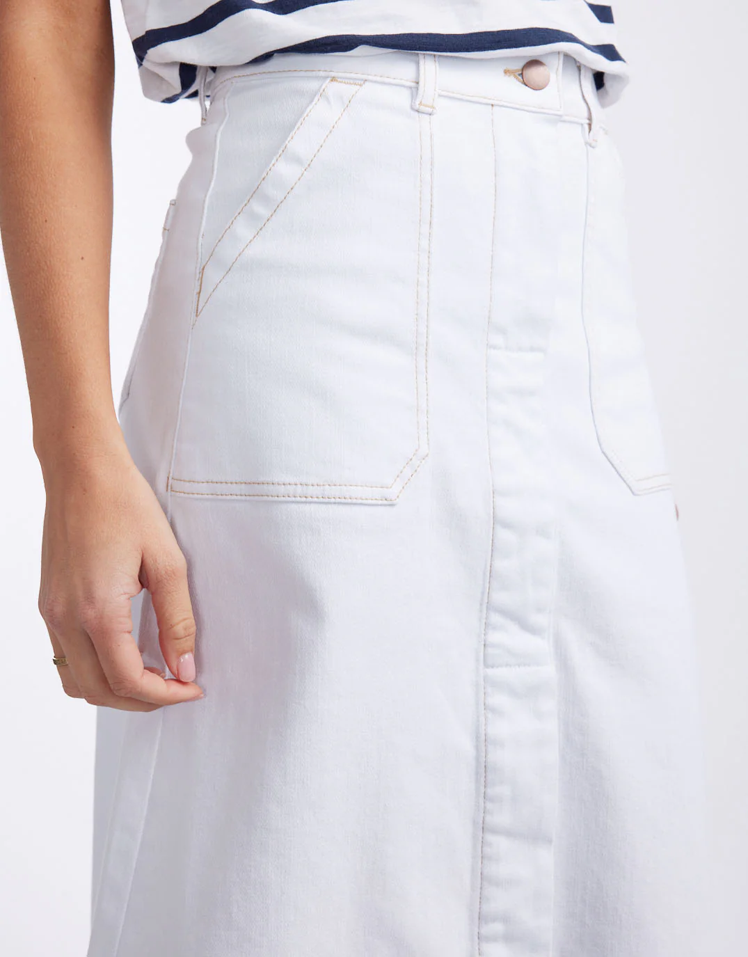 Catalina Midi Skirt - White - Image 5