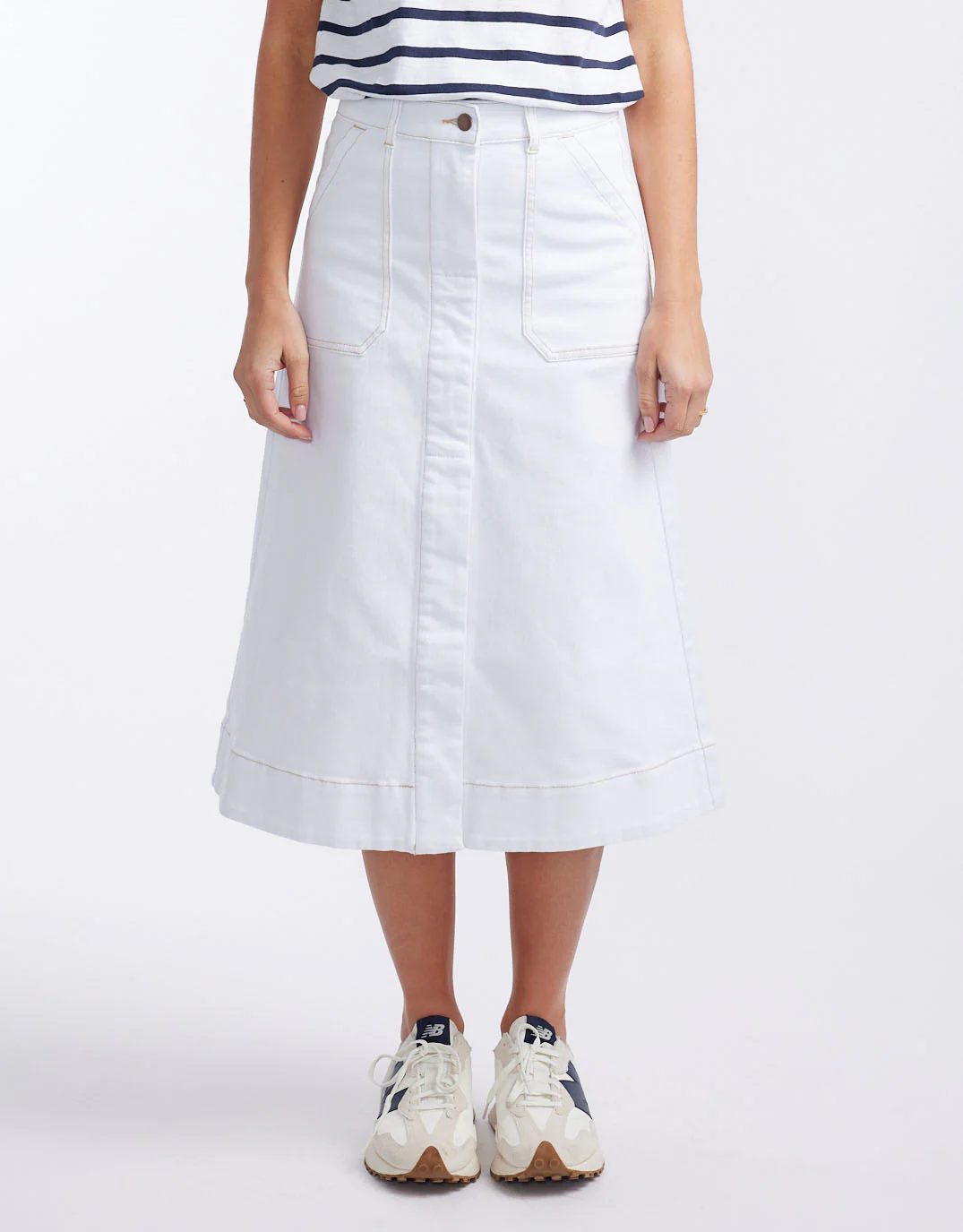 Catalina Midi Skirt - White - Image 6