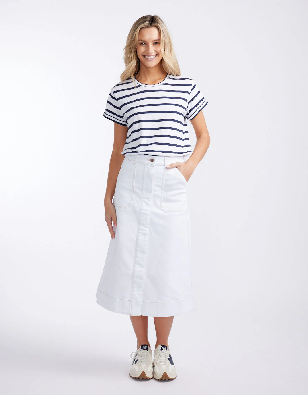 Catalina Midi Skirt - White - Image 9