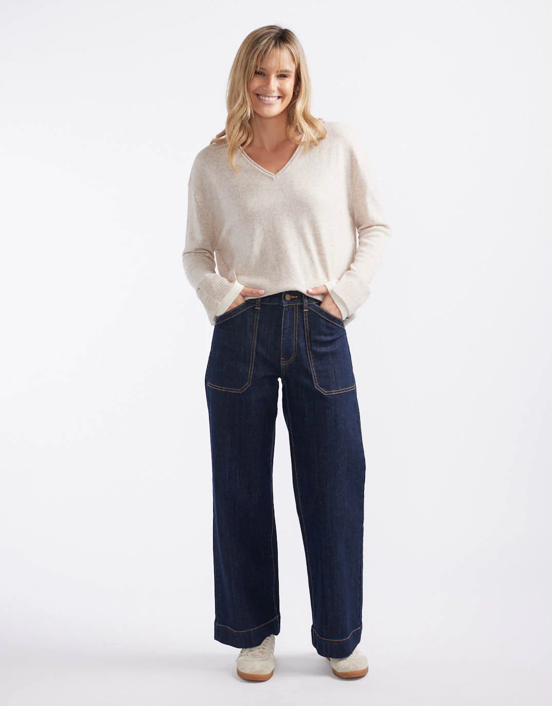 Catalina Wide Leg Jeans - Indigo - Image 5